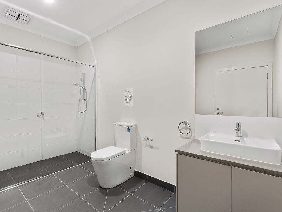 Accessible bathroom with step-free shower